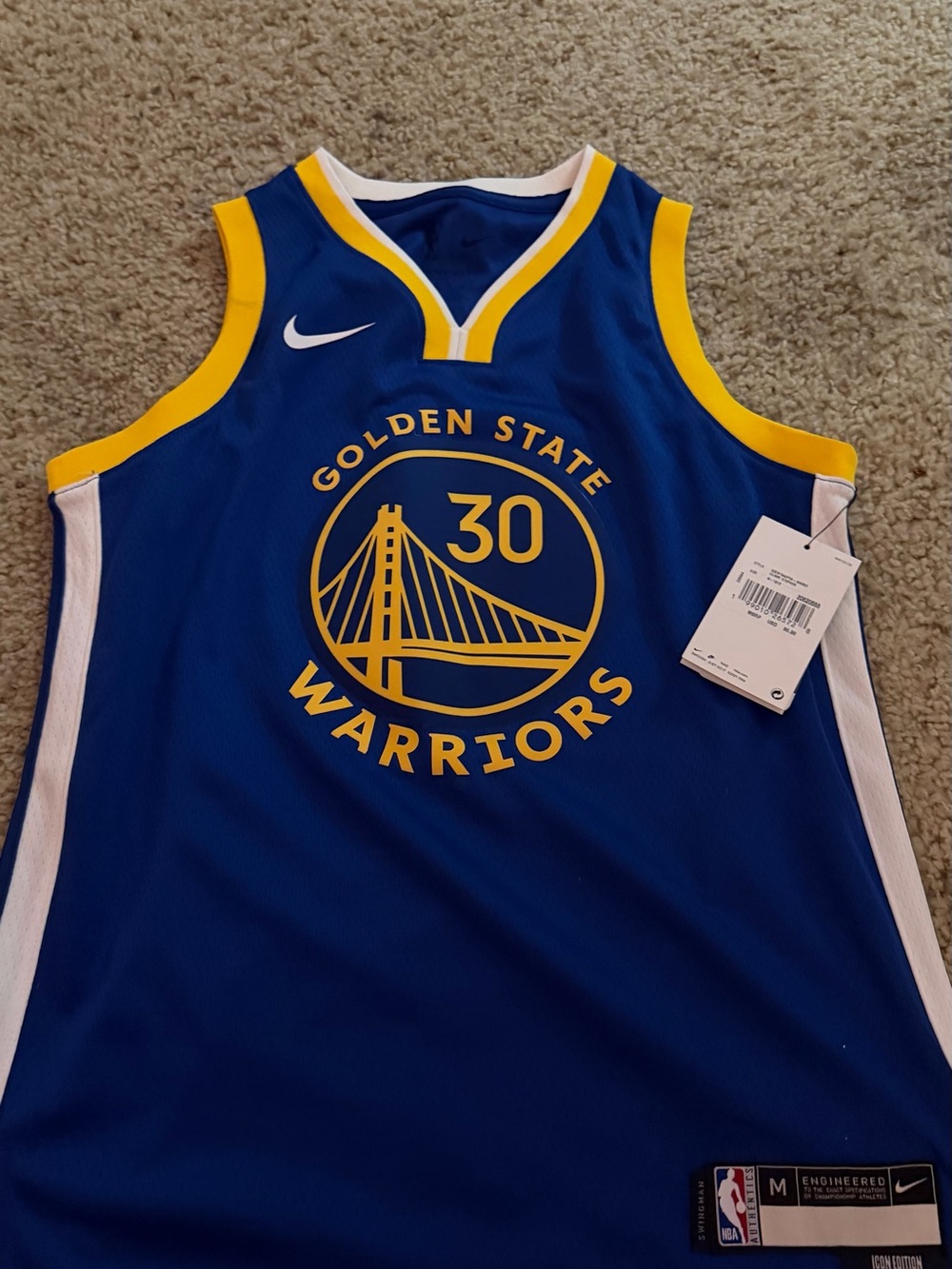 NWT Youth Nike Golden State Warriors #30  Curry Basketball Jersey